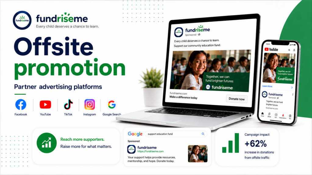 New: Two ways FundRiseMe can promote your fundraiser