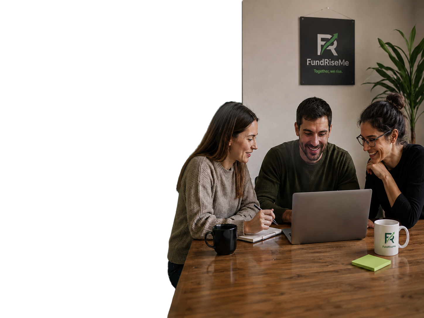 FundRiseMe team working together